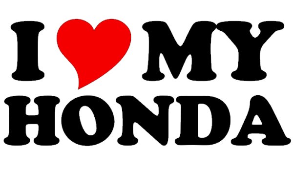 I heart my honda sticker